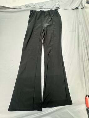 Indero Flare Pants Size L/XL Black Work Trouser Stretch Seamed